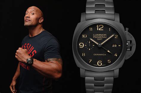 dwayne the rock panerai blue strap|panerai watches for sale.